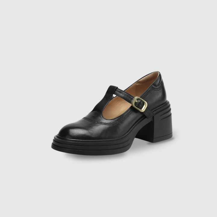 Chunky Heels Round Toe Women Pumps