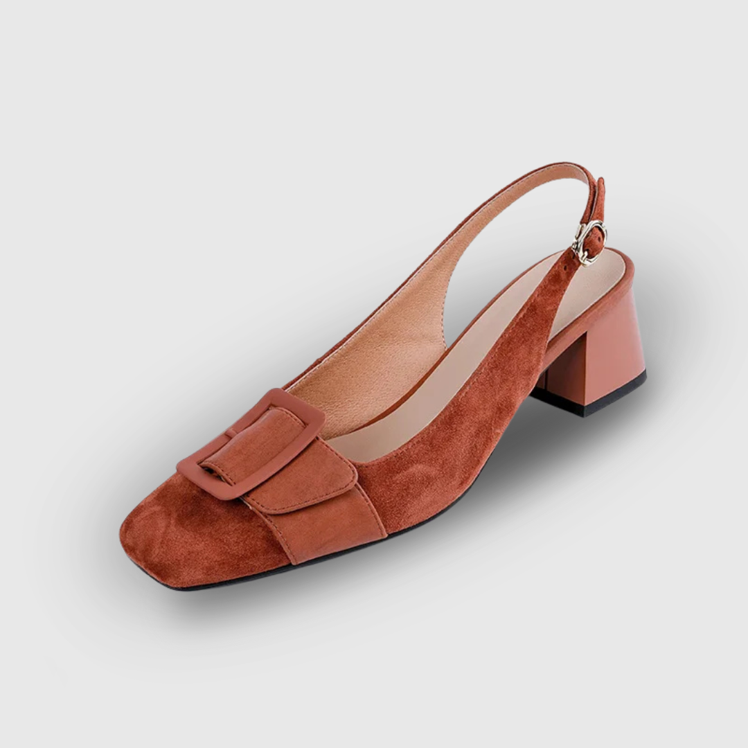 Buckle Suede Pumps