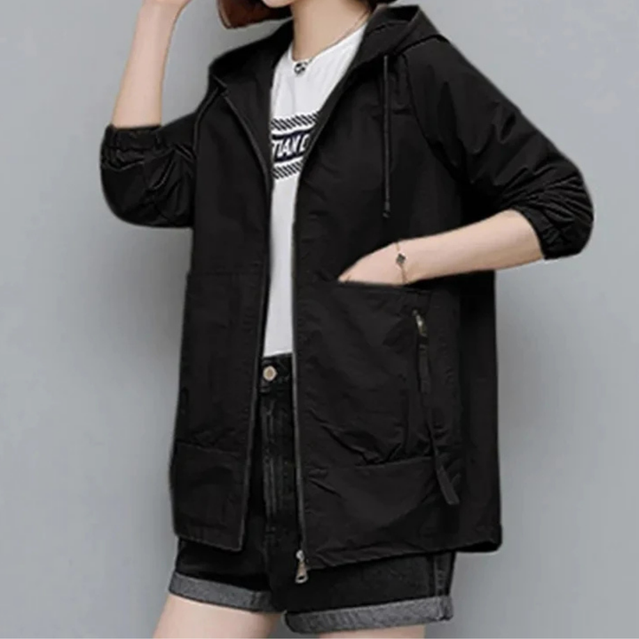 Causal Hooded Windbreaker