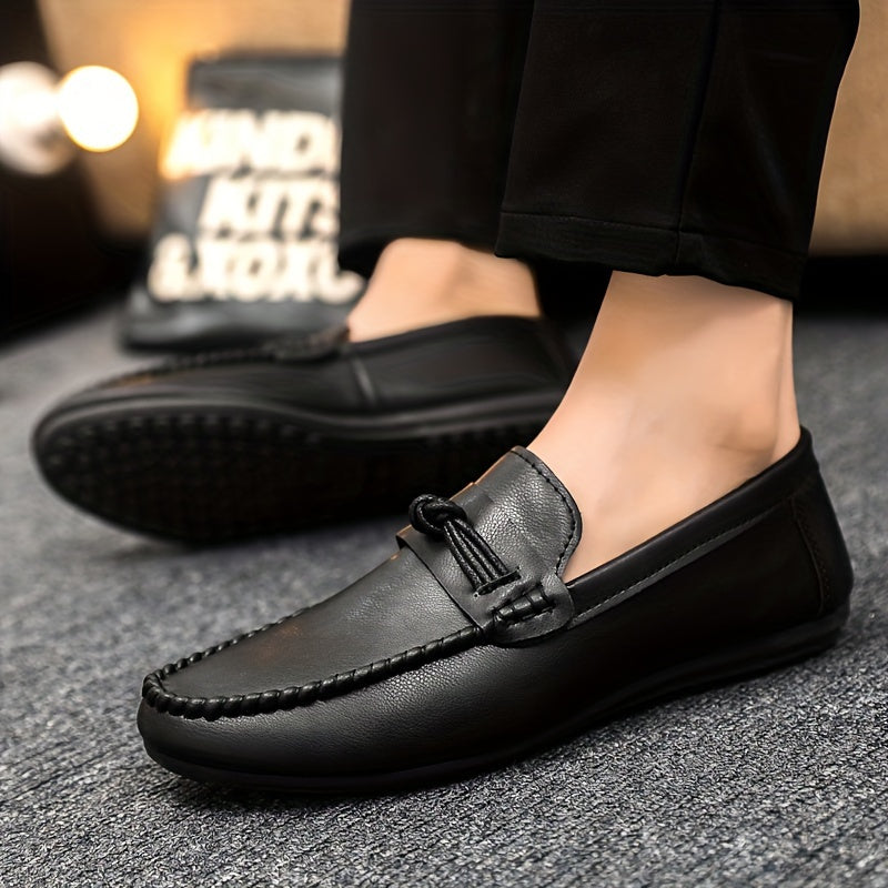 Casual Solid Color Low Top Slip On Business Shoes