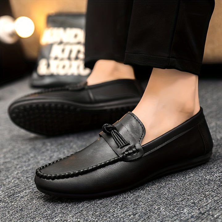 Casual Solid Color Low Top Slip On Business Shoes