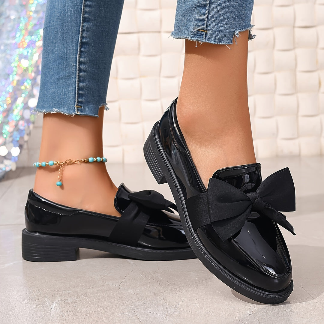Women's Retro Bowknot Loafers