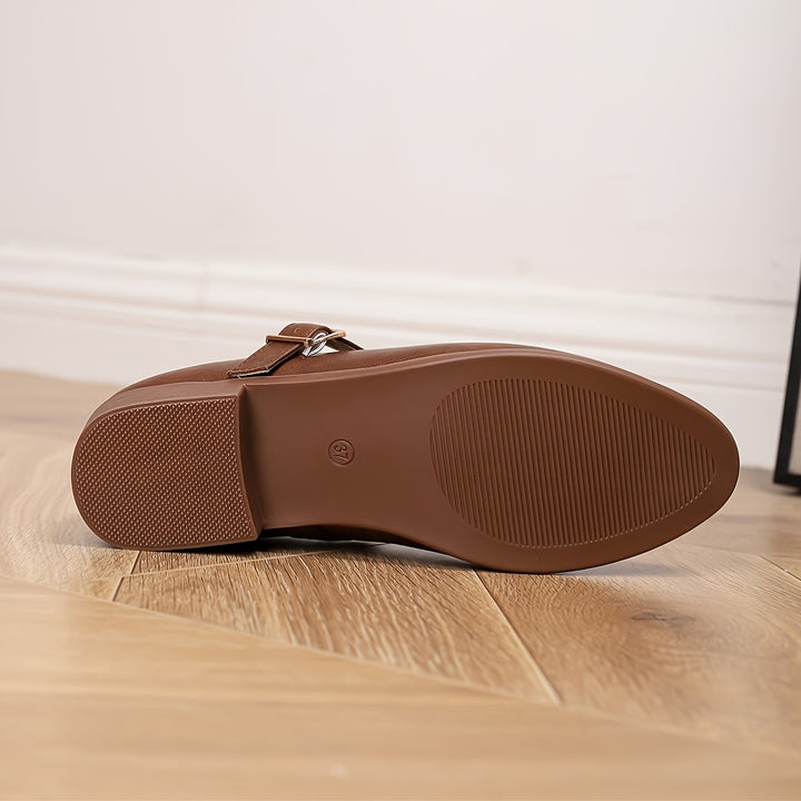 Slip-On T-Strap Loafers