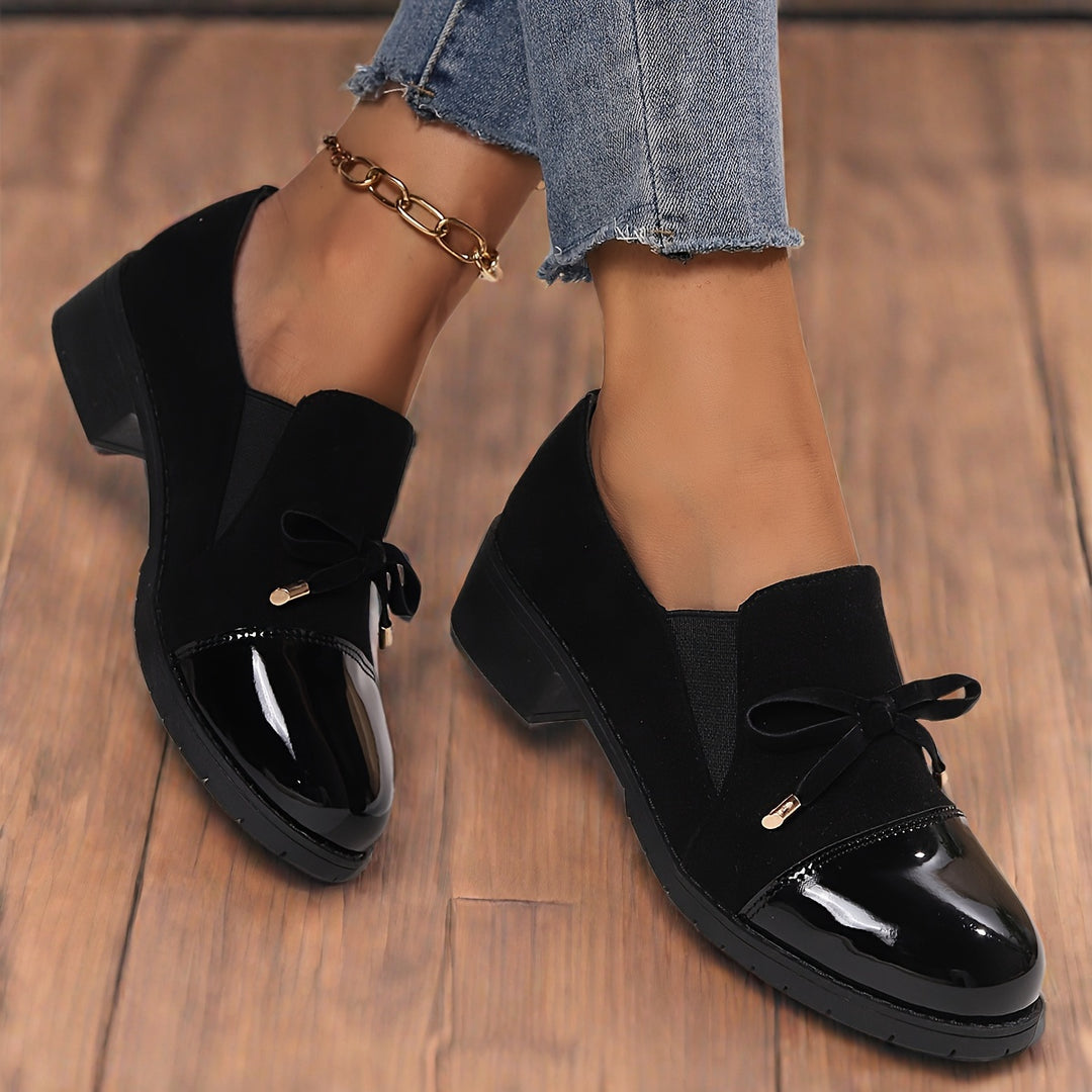 Women's Slip-On Loafers with Bow