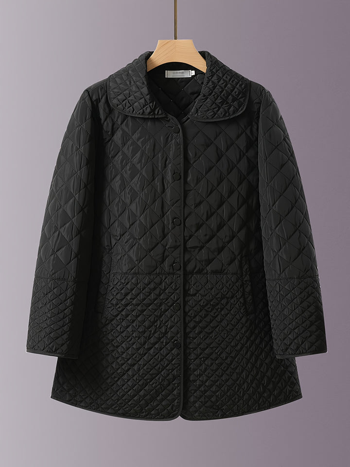 Diamond-Shaped Long Thin Coat for Women