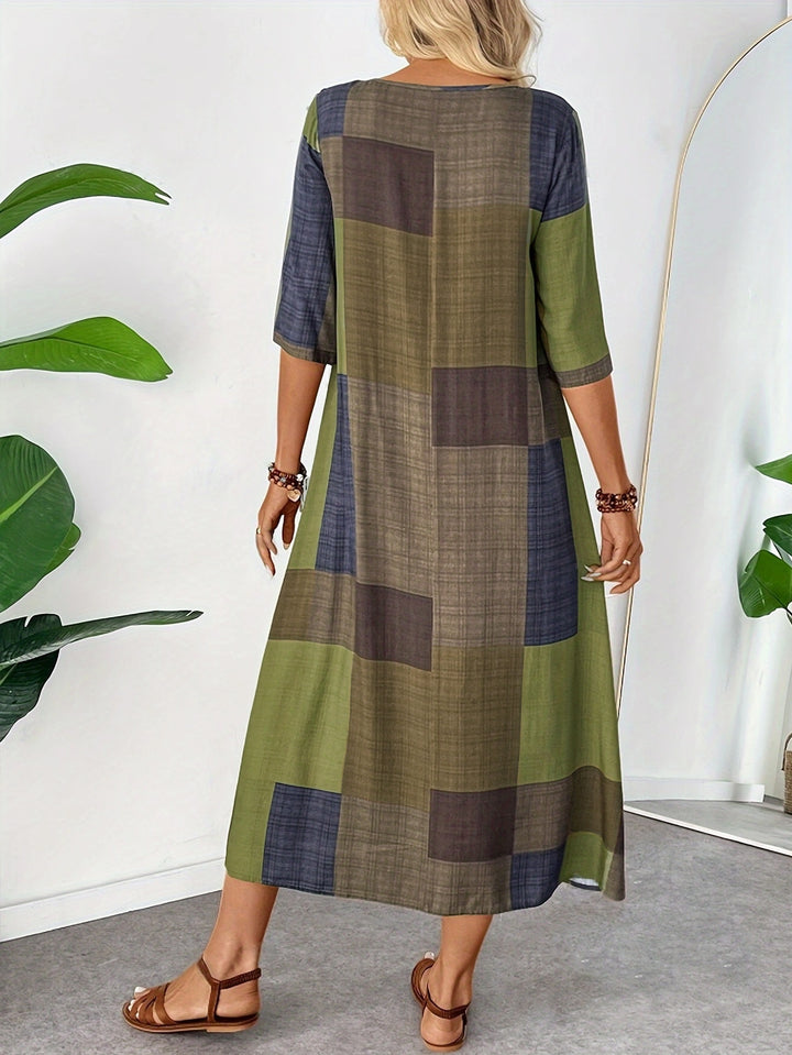 Patchwork Maxi Dress