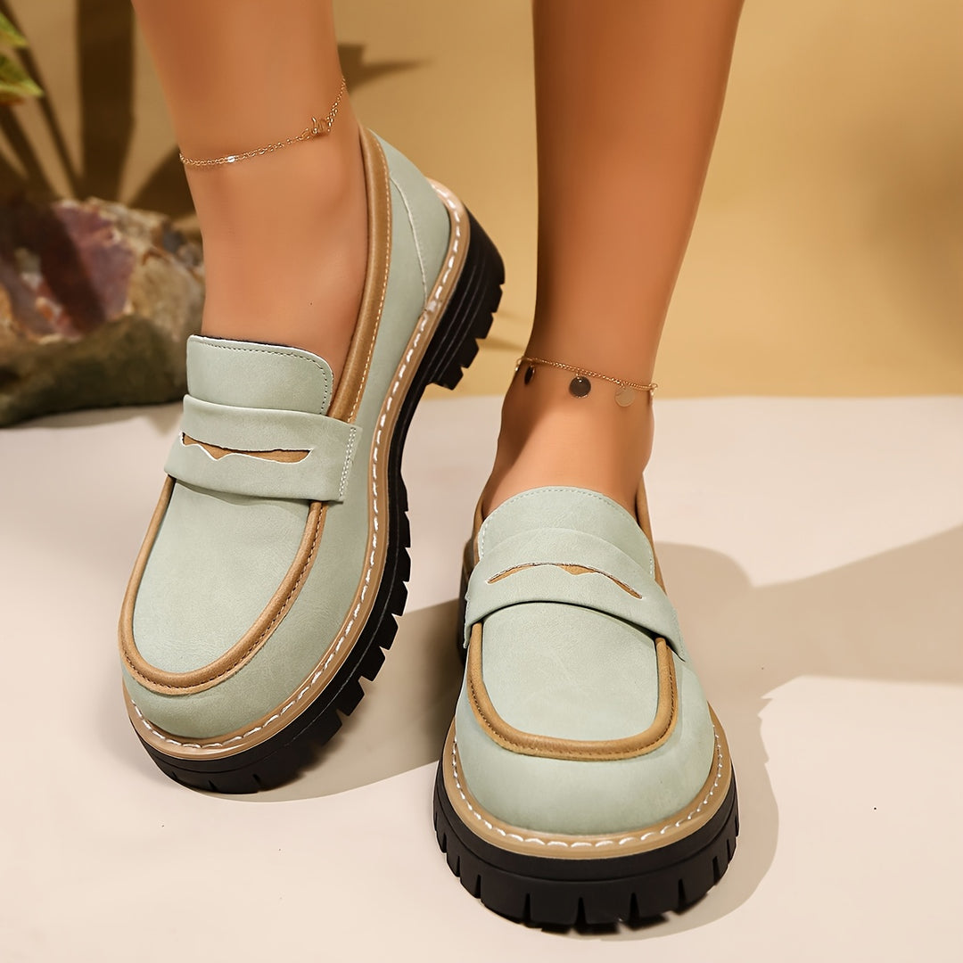 Light Blue Chunky Loafers