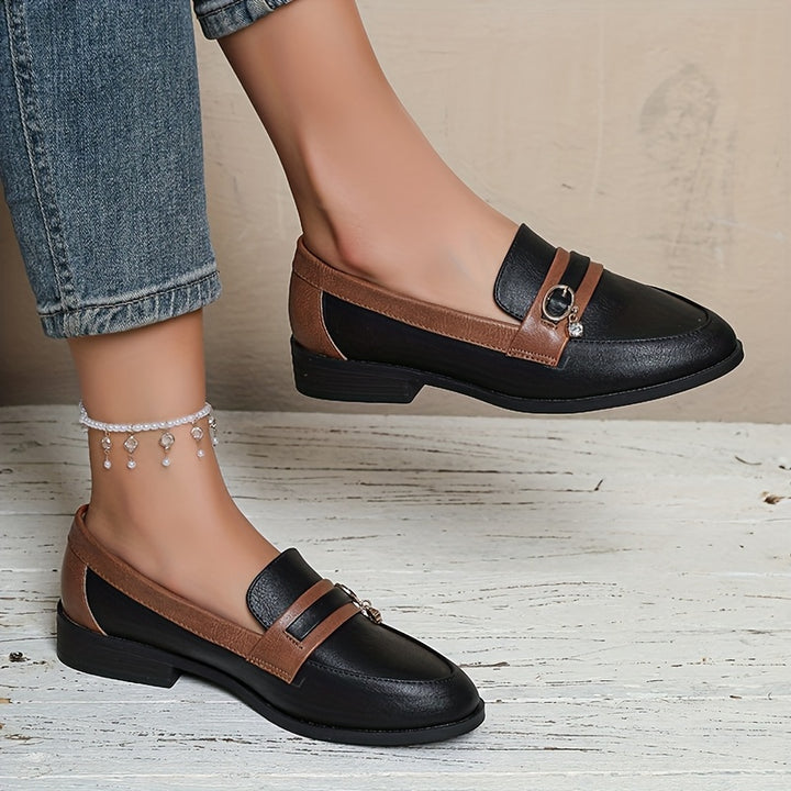 Vintage British Style Slip-On Loafers for Women