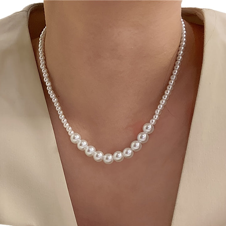 French-Style Classic Faux Pearl Necklace