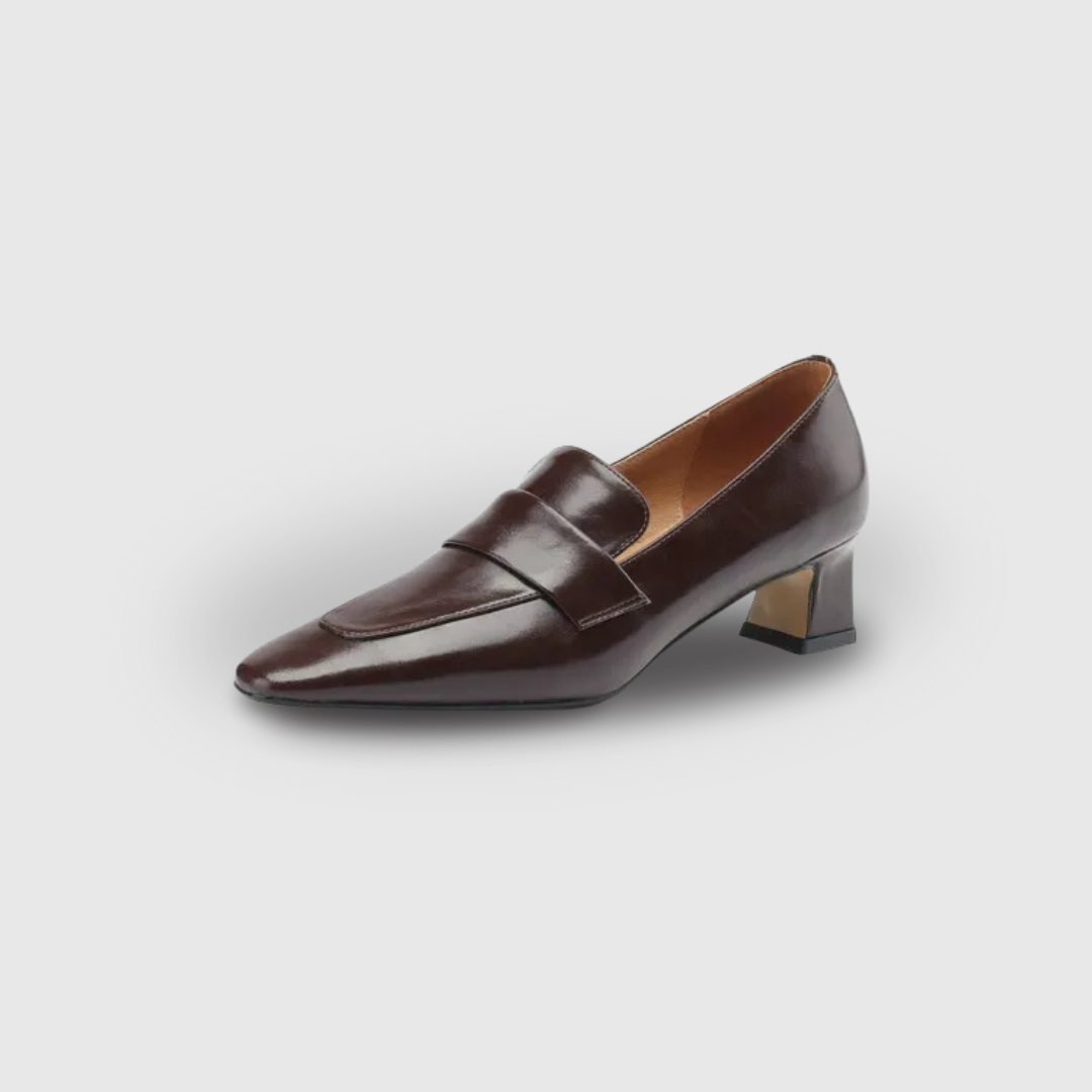 Pointed Toe Chunky Heel Loafers