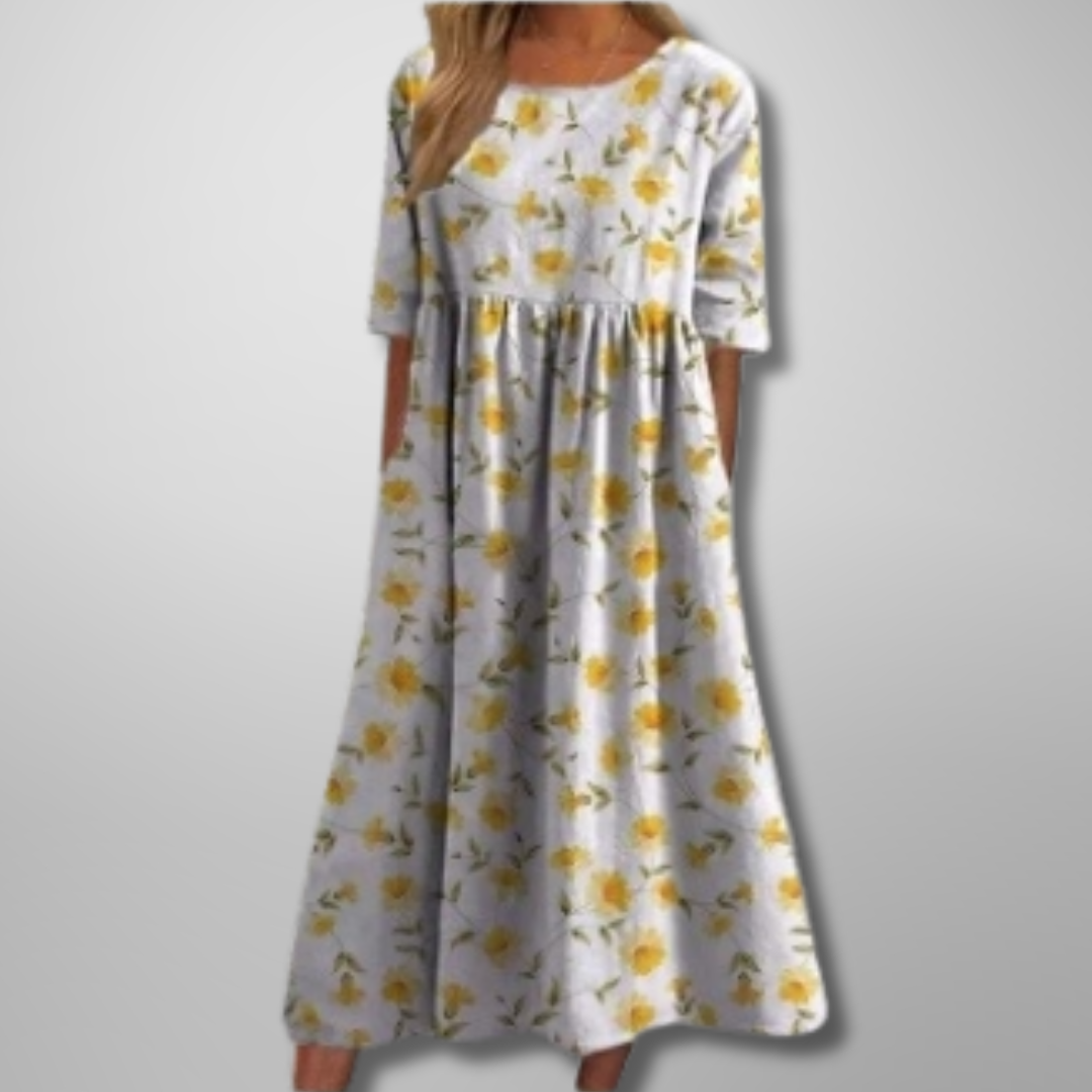 Embroidered Floral Maxi Dress