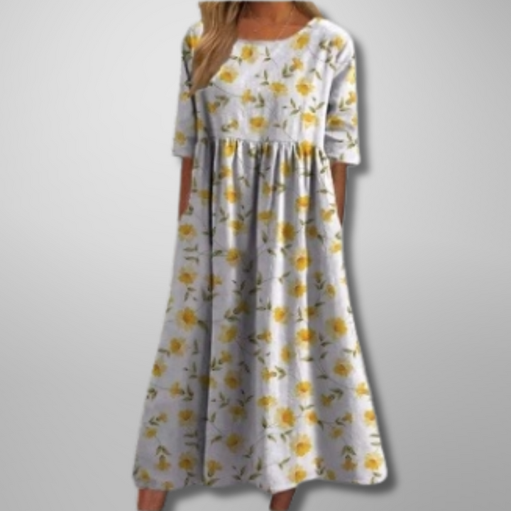 Embroidered Floral Maxi Dress