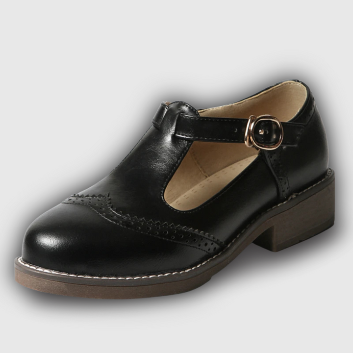 Casual T-strap Brogue Shoes