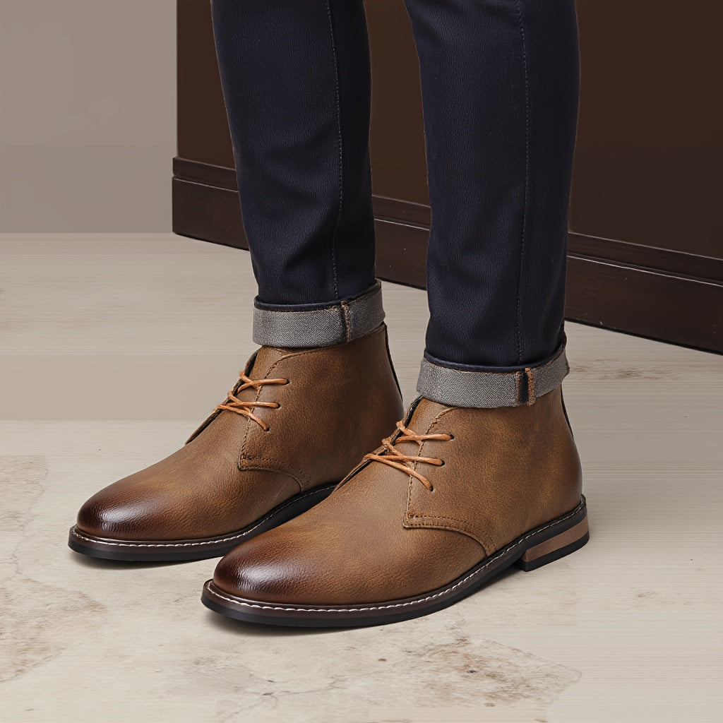 Vintage Solid Colour Ankle Boots