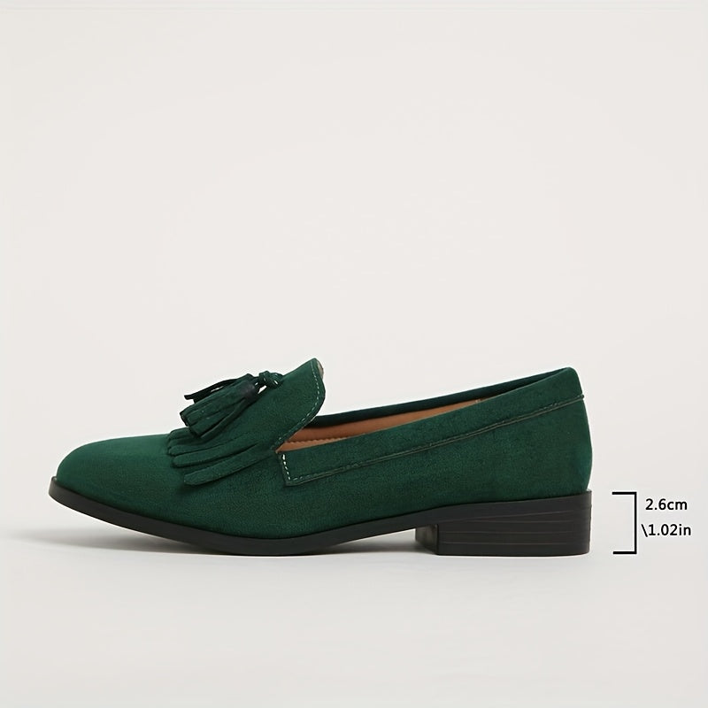 British-style Ruffle Thick-sole Chunky Heel Women's Loafers