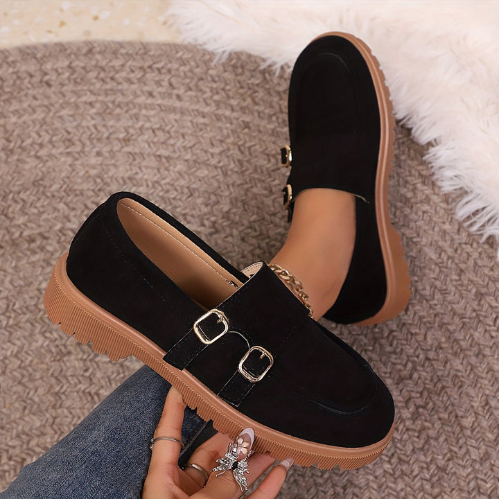 Vintage Double-Buckle Loafers