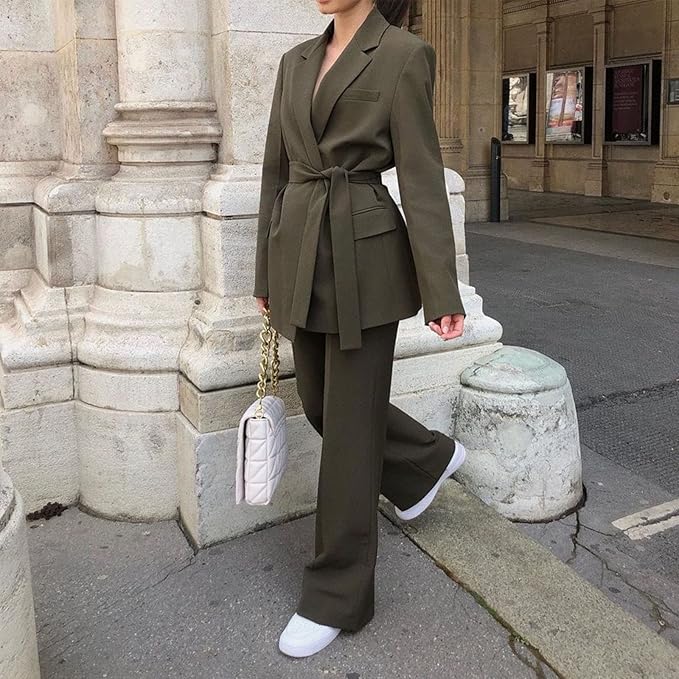 Green Blazer with Belt