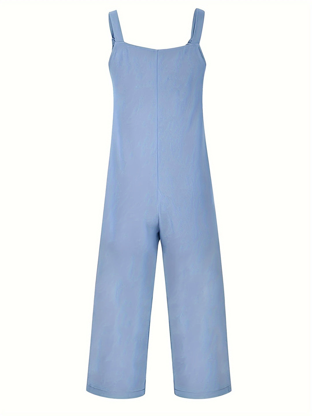 Casual jumpsuit with textured weave and knotted detail