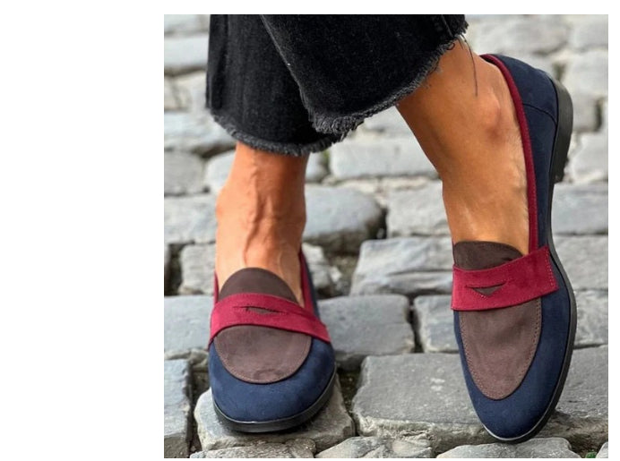 Coloured Round Toe Loafers