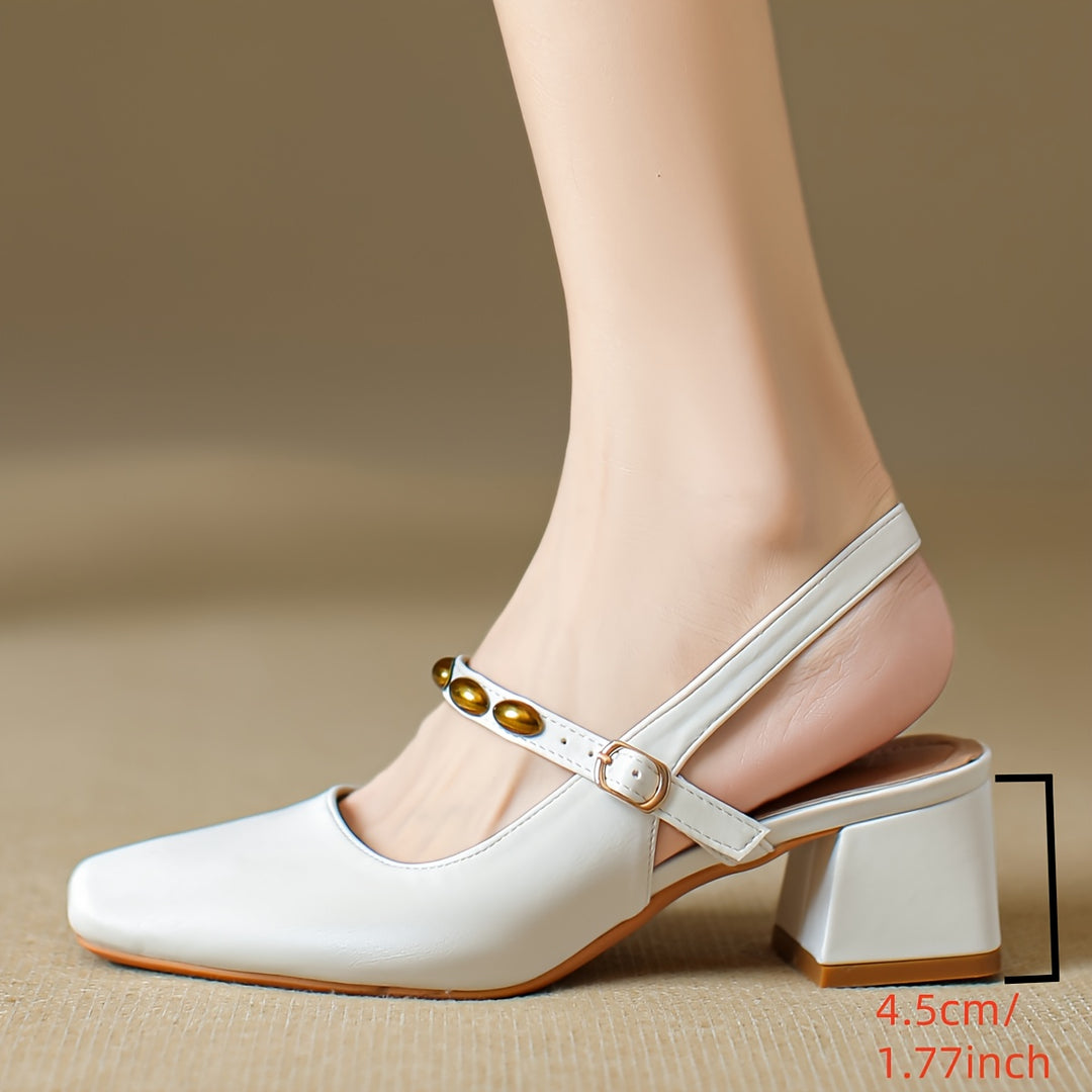 Elegant Chunky Block Heel Sandals