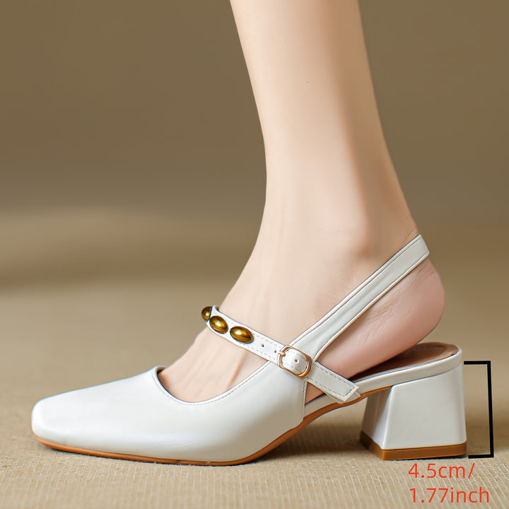 Elegant Chunky Block Heel Sandals