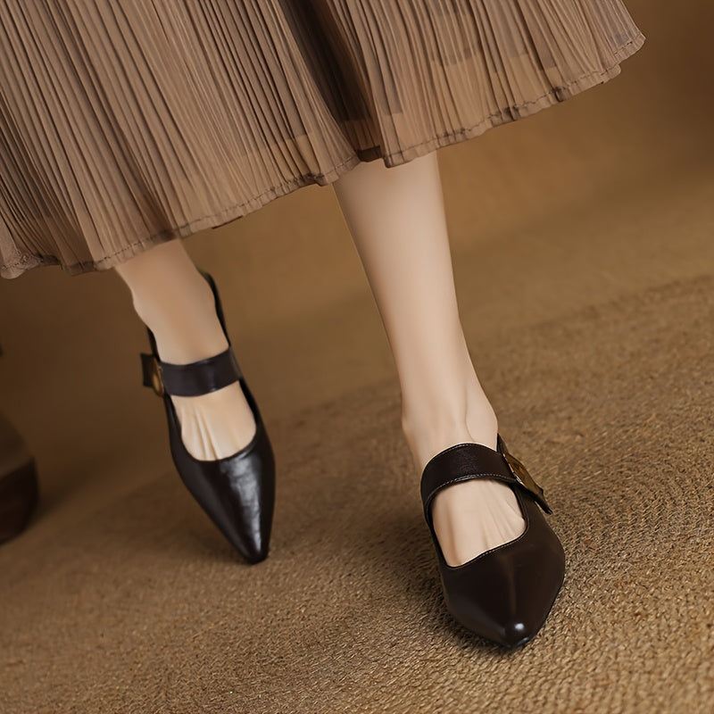 Women's Pointed Toe Retro Loafers