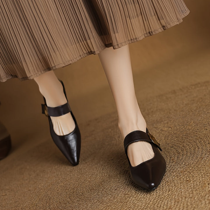 Women's Pointed Toe Retro Loafers