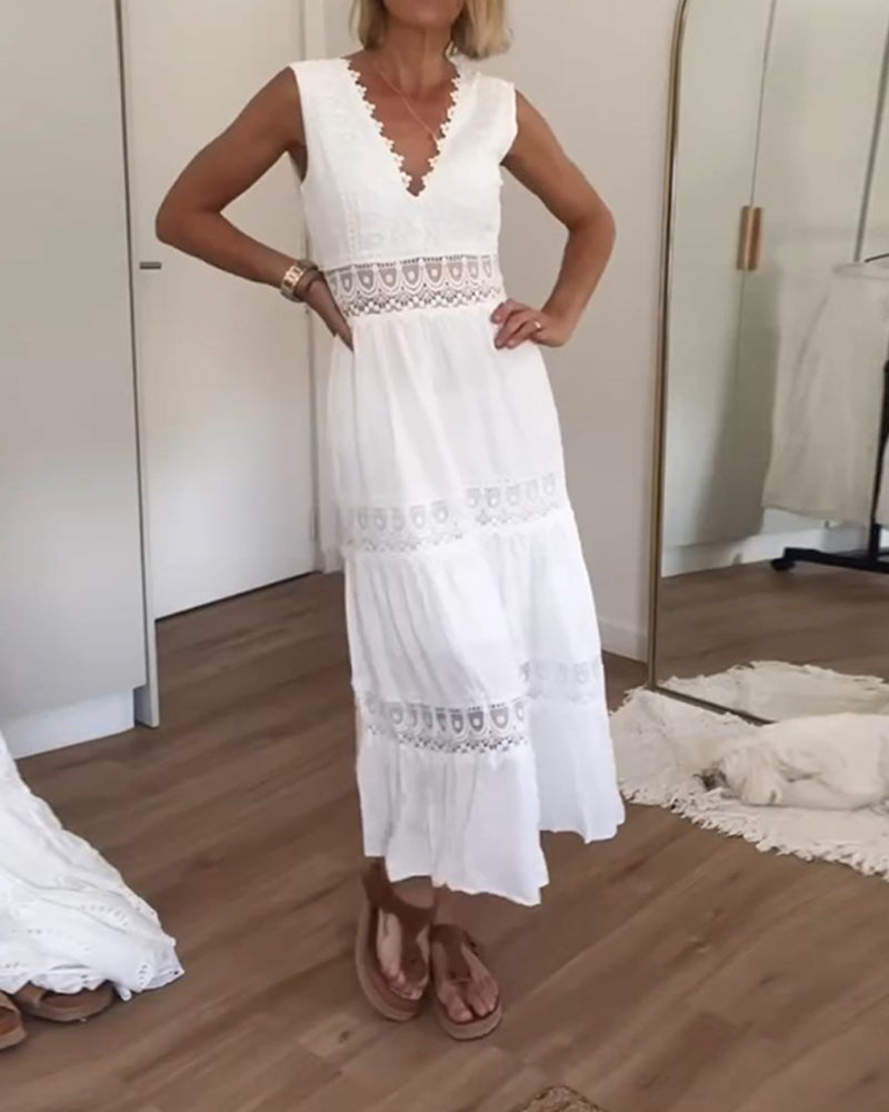 Lace White Dress