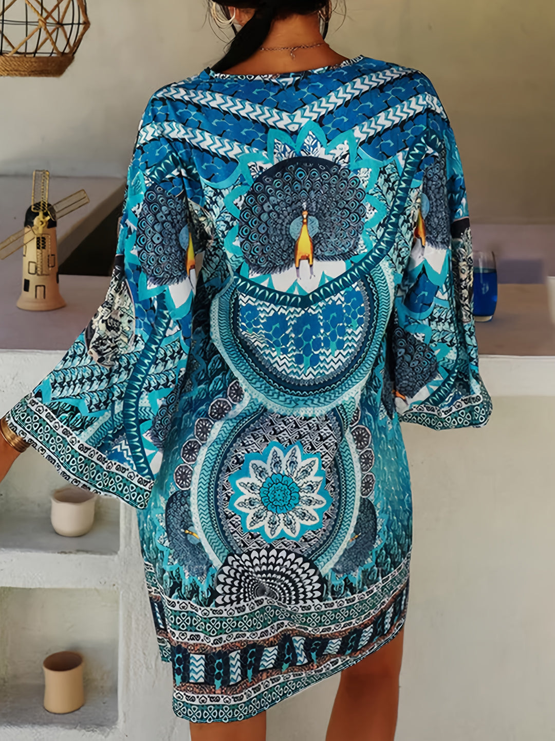 Boho V-neck Midi Dress