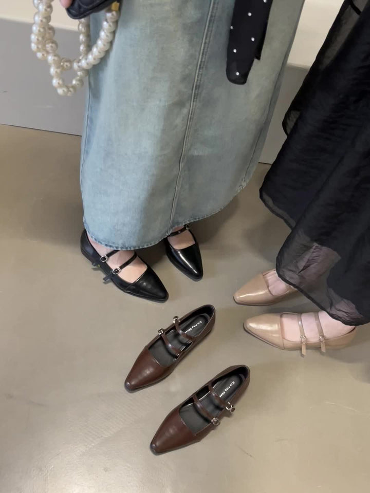 Retro British Square Toe Mary Jane Shoes