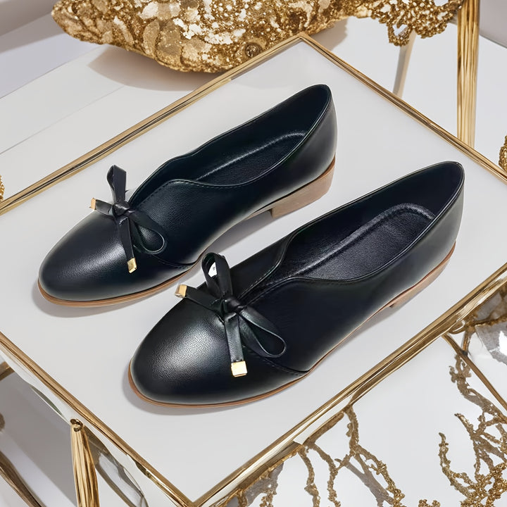 Elegant Bowknot Business Style Women's Slip-Ons