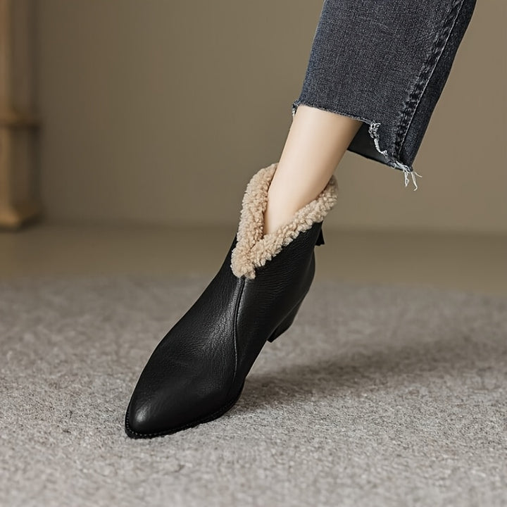 Women's Beige Pointed Toe Boots