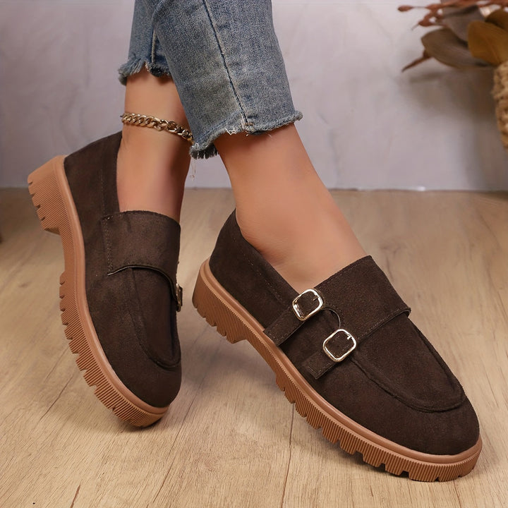 Vintage Double-Buckle Loafers
