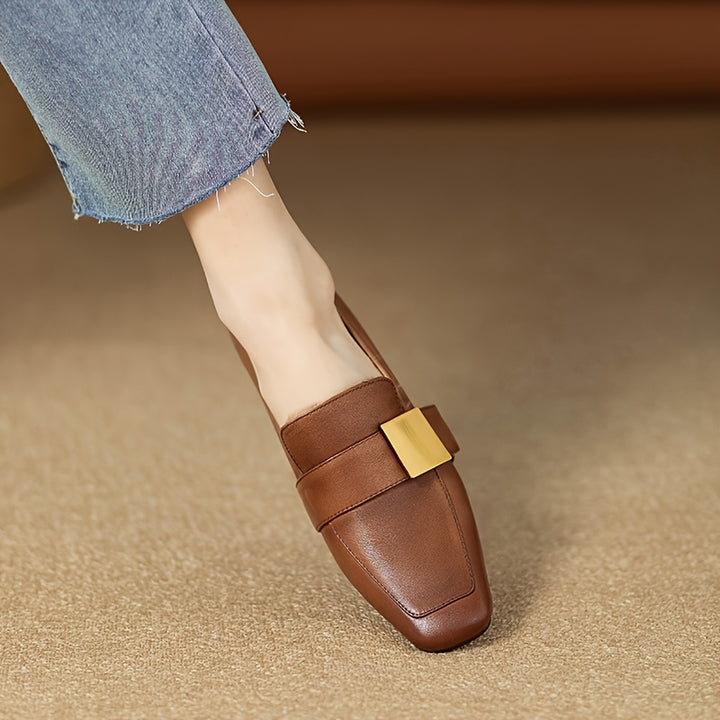 Women's Retro Chunky Heel Loafers