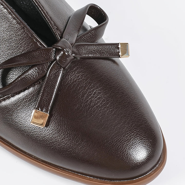Elegant Bowknot Business Style Women's Slip-Ons