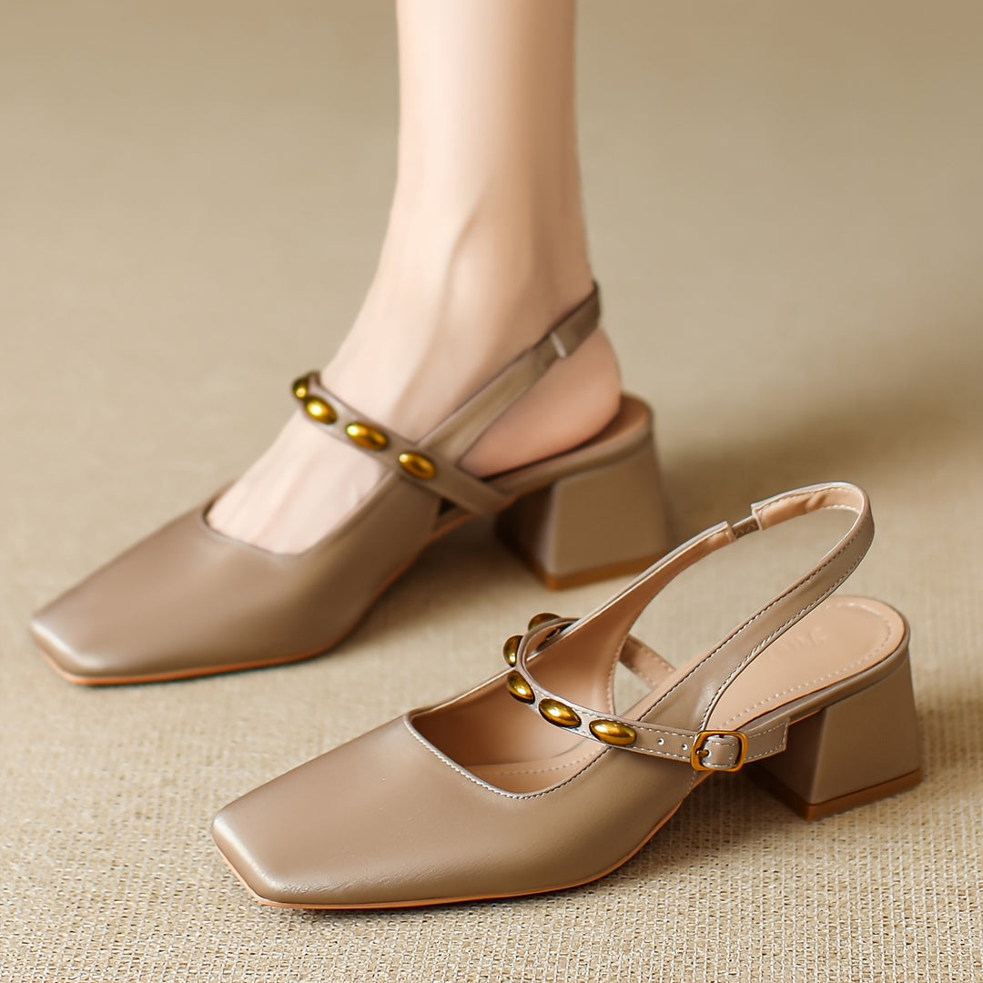 Elegant Chunky Block Heel Sandals