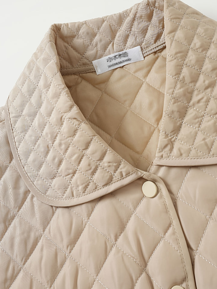 Diamond-Shaped Long Thin Coat for Women