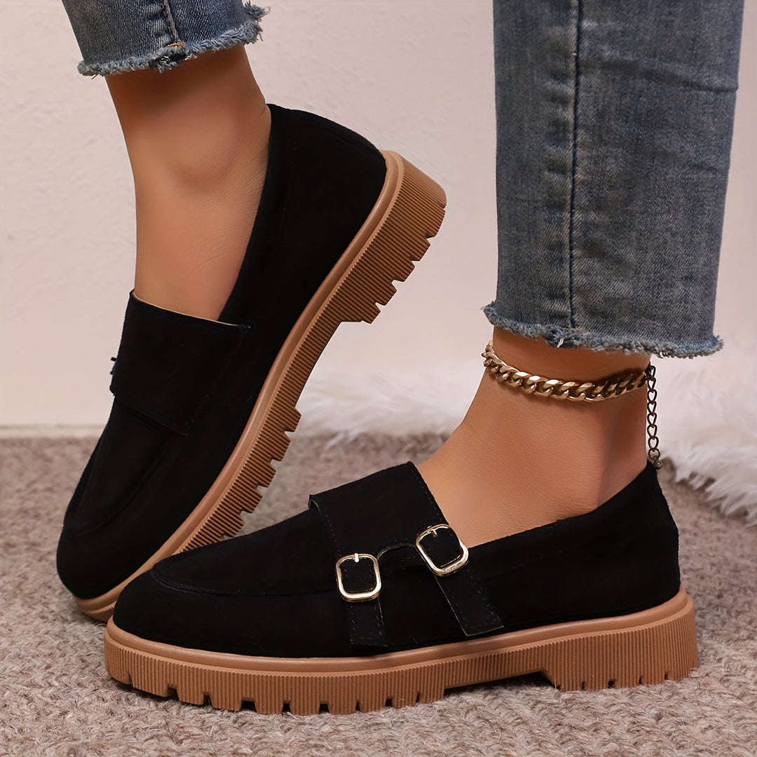 Vintage Double-Buckle Loafers