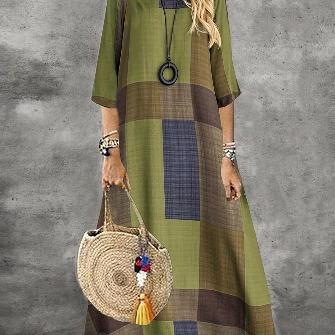 Patchwork Maxi Dress