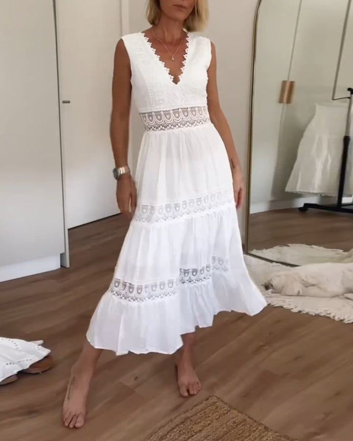 Lace White Dress