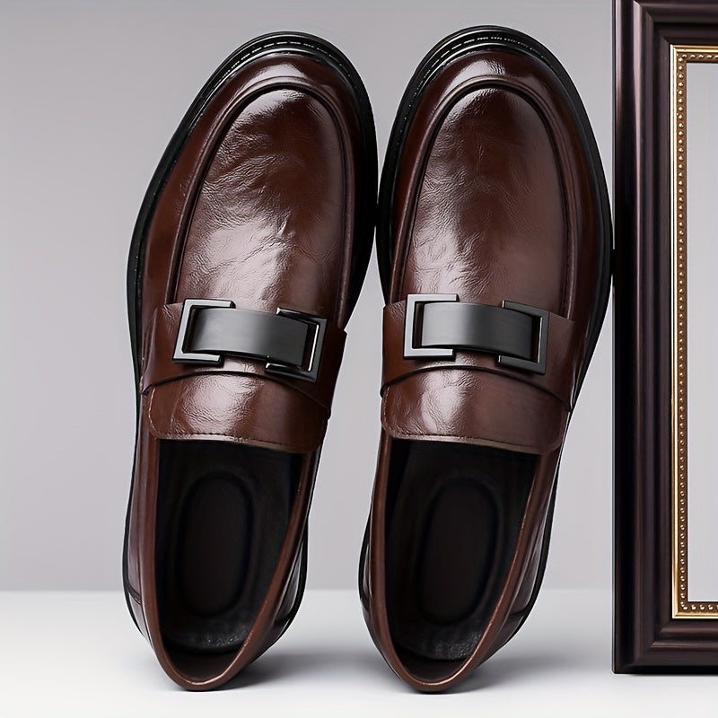 Classic Loafers with Buckle Strap
