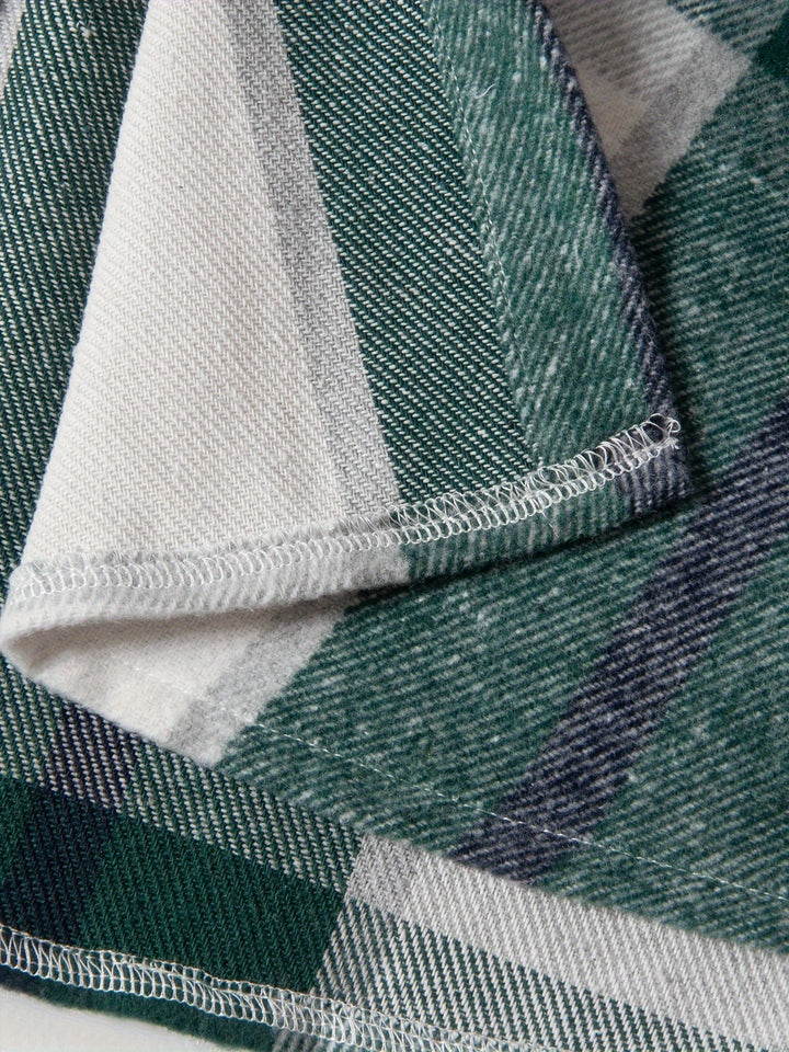 Long Checked Jacket