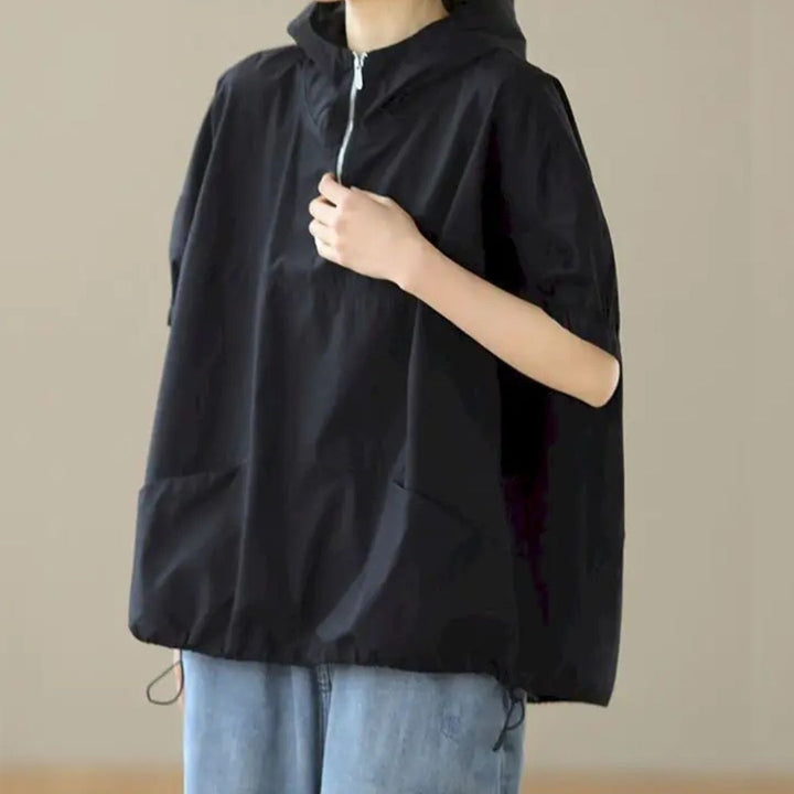 Plus size Casual Hooded Top