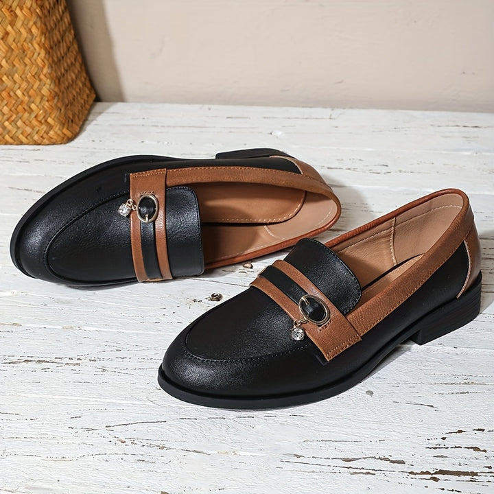 Vintage British Style Slip-On Loafers for Women
