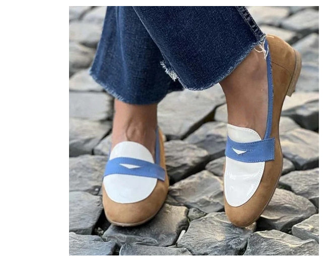 Coloured Round Toe Loafers