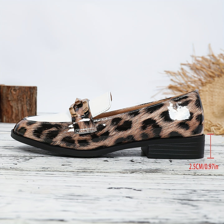 Vintage Leopard Print Loafers