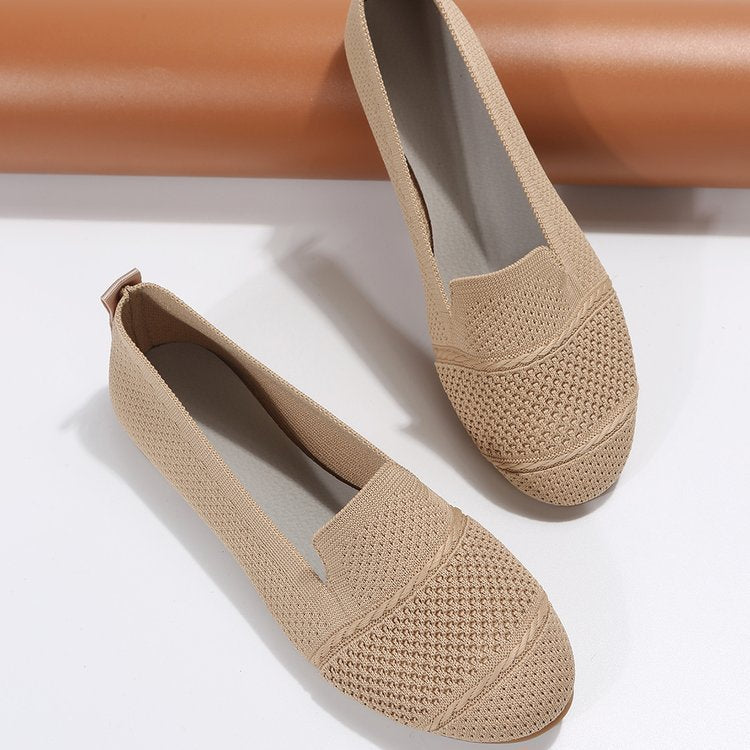 Round Toe Soft Sole Slip On Shoes