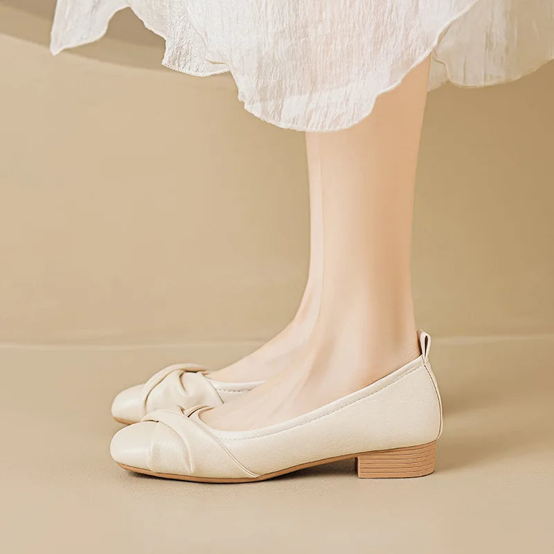 Square Toe Design Flats