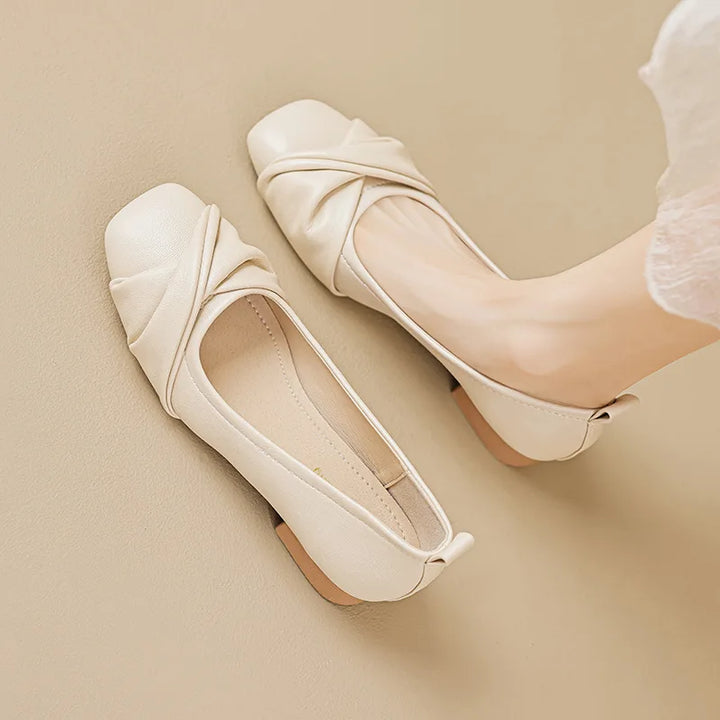 Square Toe Design Flats