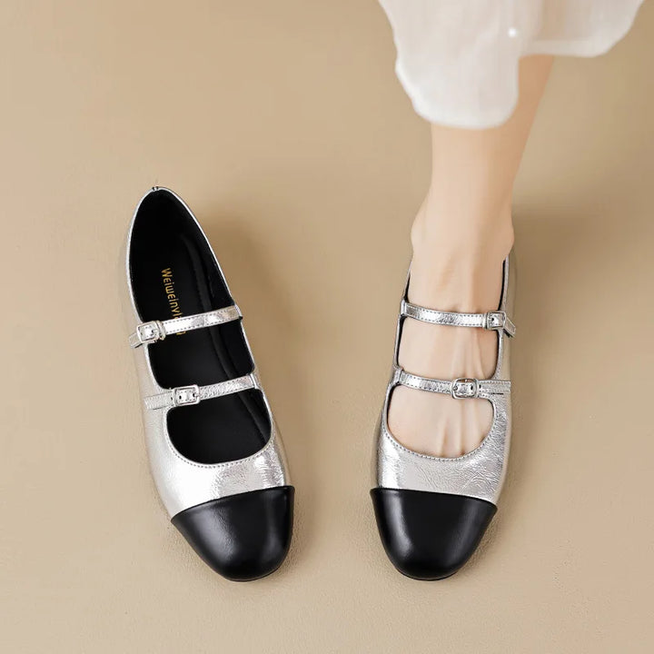 Double Buckle Flats